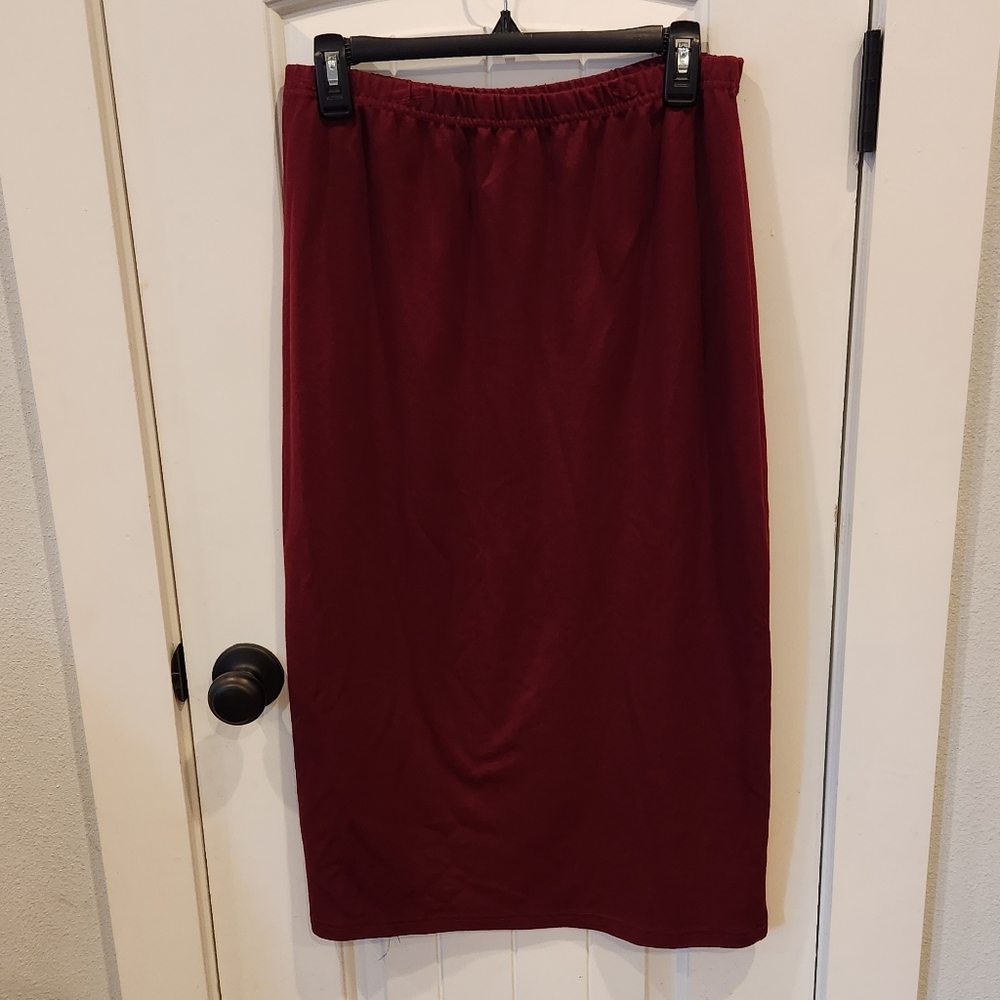 Nuggles Maroon Midi Skirt Large